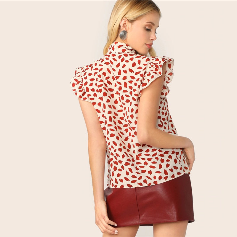Red Bow Blouse