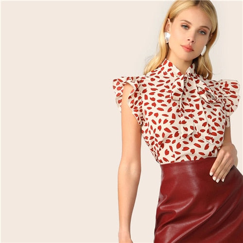 Red Bow Blouse