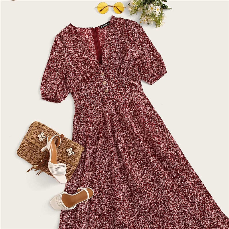 Button Front Dress