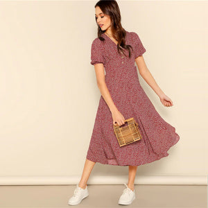 Button Front Dress
