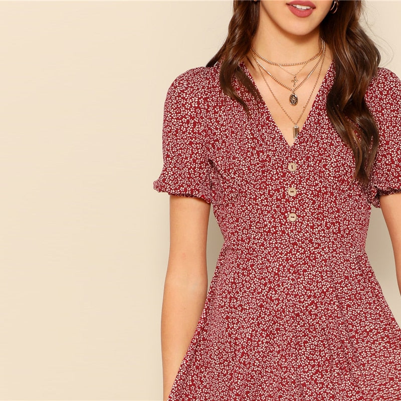 Button Front Dress