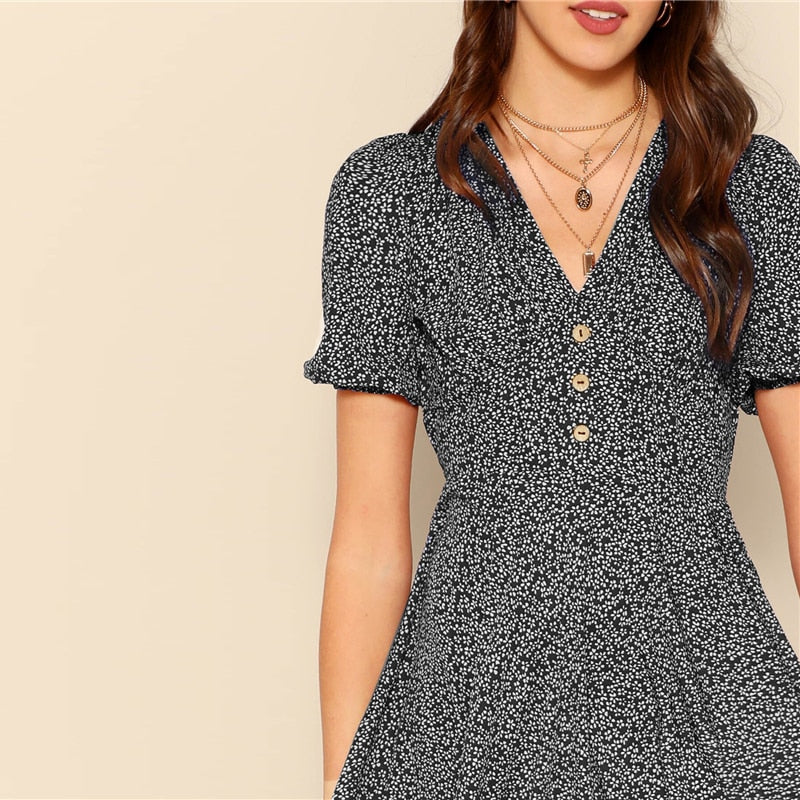 Button Front Dress
