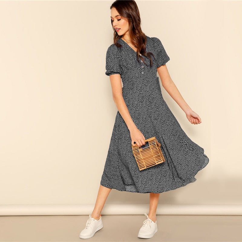Button Front Dress