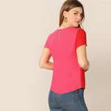 Spliced Cut-And-Sew Blouse