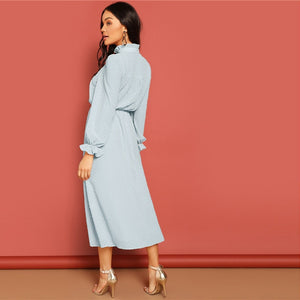 "Mira" Jacquard Long Dress