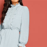 "Mira" Jacquard Long Dress