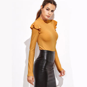 Mock Neck Textured Bodysuit