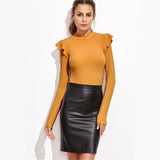 Mock Neck Textured Bodysuit