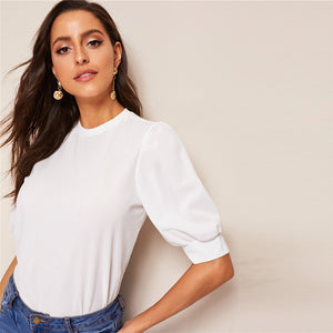 Green Puff Blouse