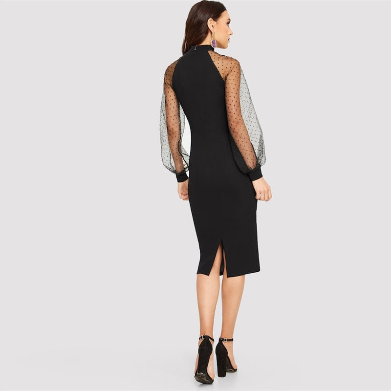 Black Lantern Long Dress