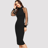 Black Lantern Long Dress