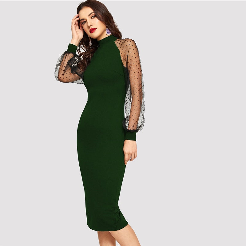 Black Lantern Long Dress