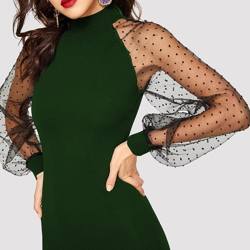 Black Lantern Long Dress