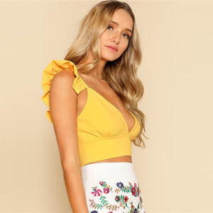 "Jasmine" Ruffle Strap Tank