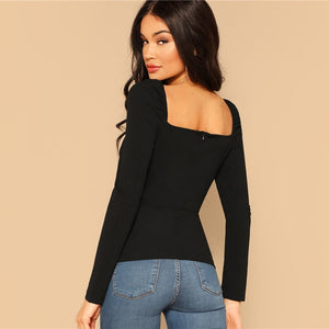 Sweetheart Neck Blouse