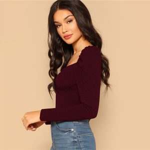 Sweetheart Neck Blouse