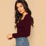 Sweetheart Neck Blouse