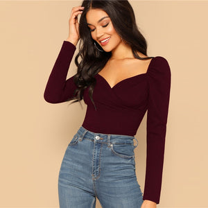 Sweetheart Neck Blouse