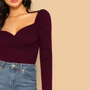 Sweetheart Neck Blouse