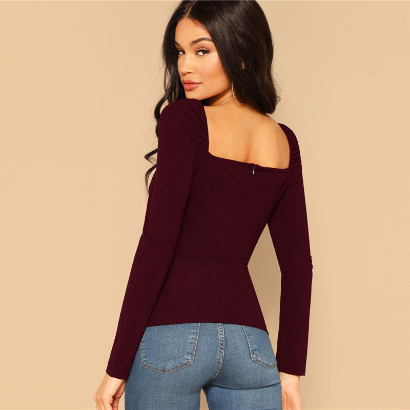 Sweetheart Neck Blouse