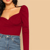 Sweetheart Neck Blouse