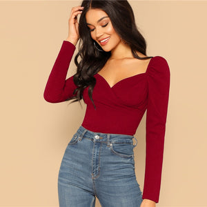 Sweetheart Neck Blouse