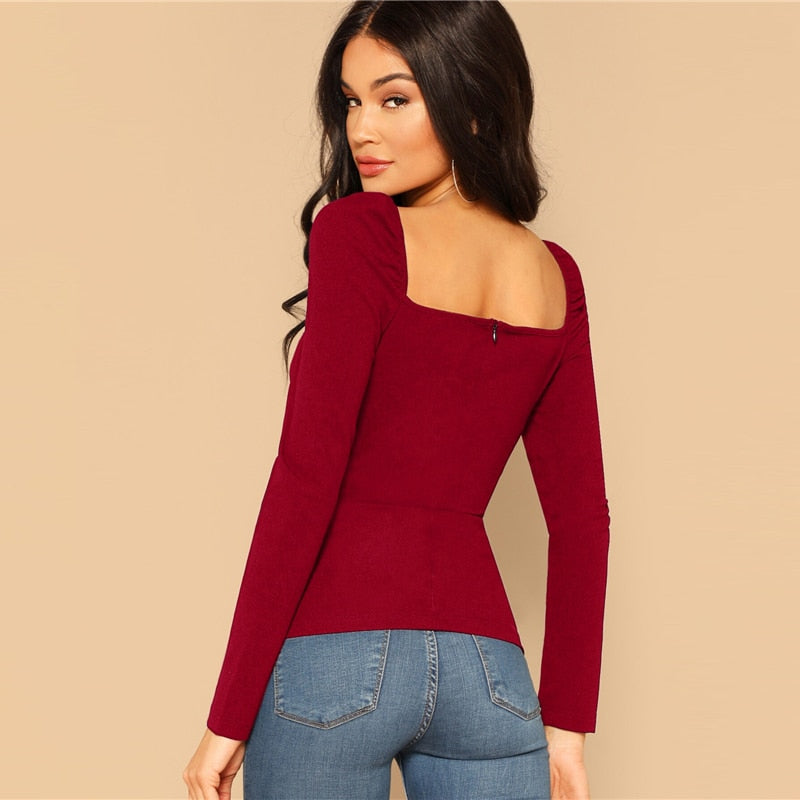 Sweetheart Neck Blouse