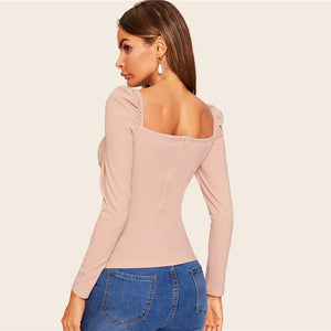 Sweetheart Neck Blouse