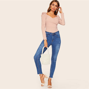 Sweetheart Neck Blouse