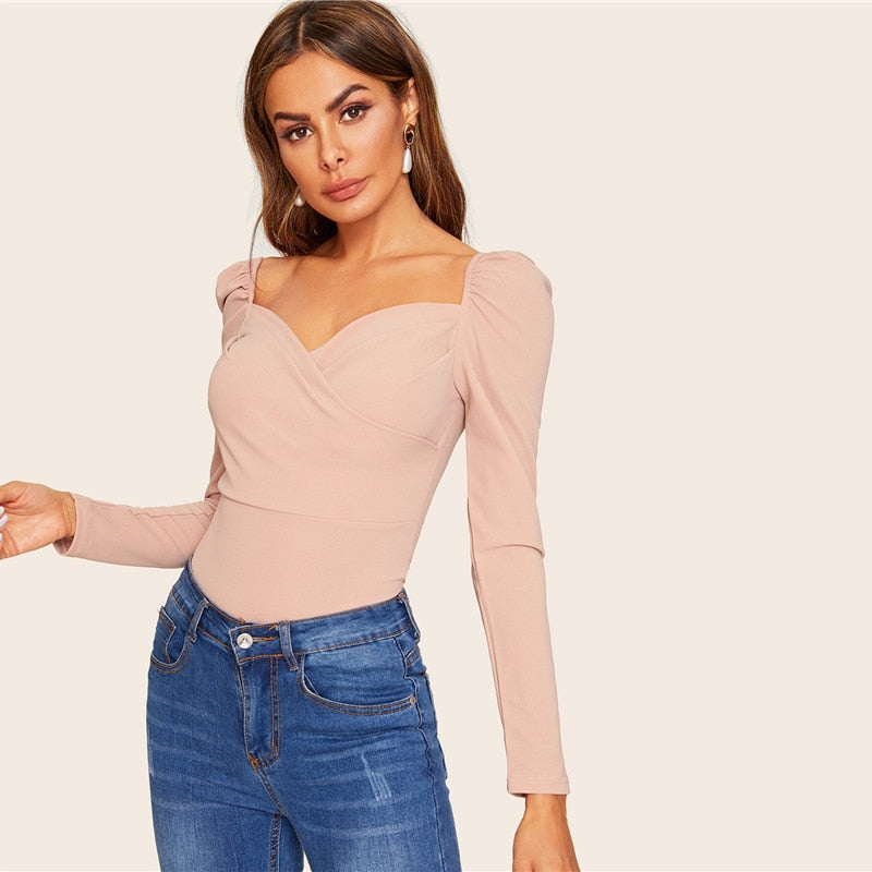 Sweetheart Neck Blouse
