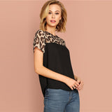Black Leopard Blouse