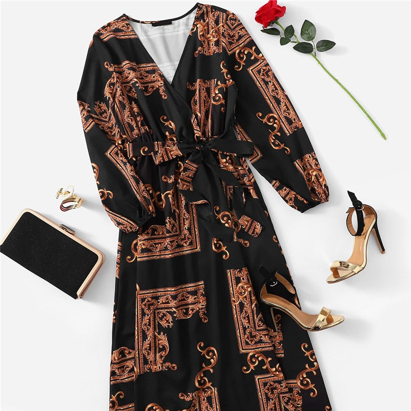 La Bourgeoise V Neck Dress