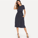 "Spectre" Natural Waist Smock Dress