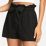 Self Belted Ruffle Shorts