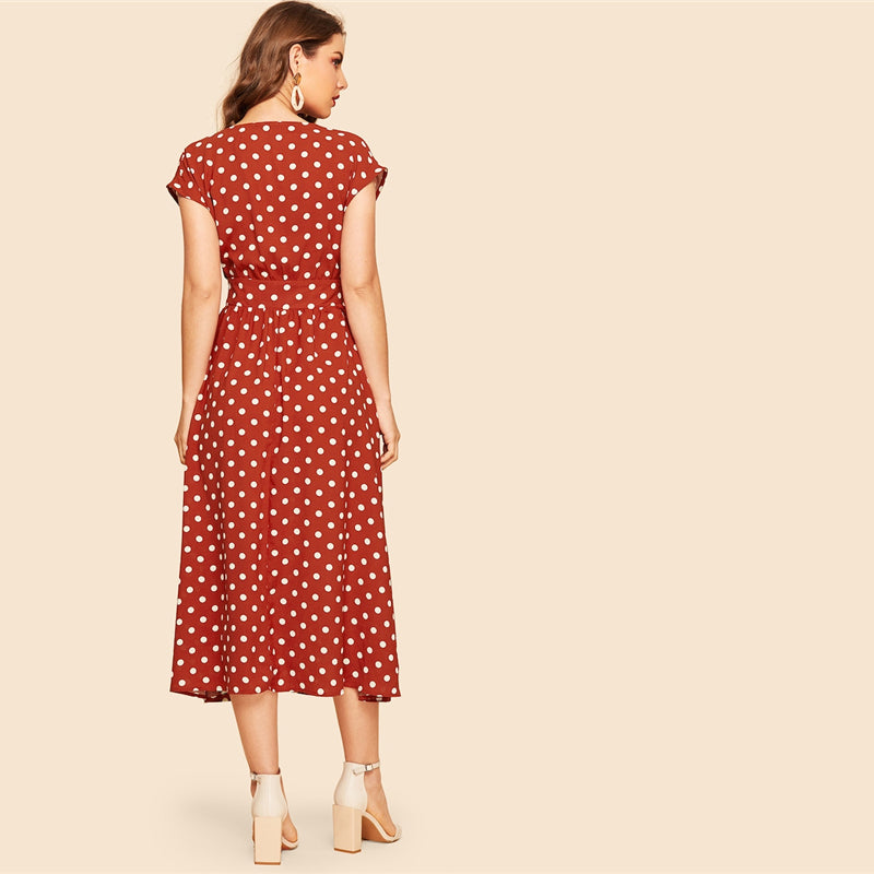 Belted Shirt Button Dress