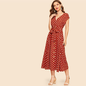 Belted Shirt Button Dress