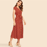 Belted Shirt Button Dress