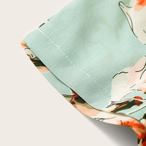 Self Tie Floral Print Shorts