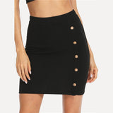 Gold Button Skirt