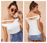 Asymmetrical Neck T-Shirt