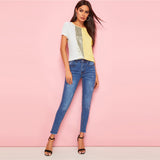 Spliced Cut-And-Sew Blouse