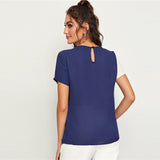 Spliced Cut-And-Sew Blouse
