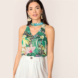 Tropical Print Tank