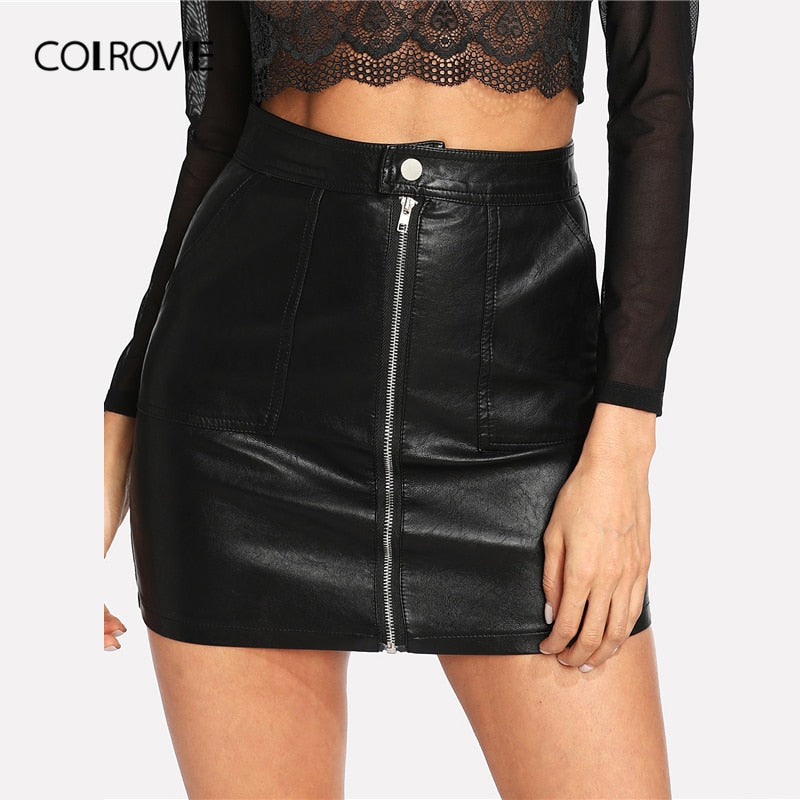 Faux Leather Skirt