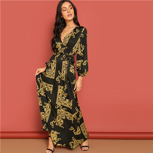 La Bourgeoise V Neck Dress