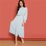 "Mira" Jacquard Long Dress