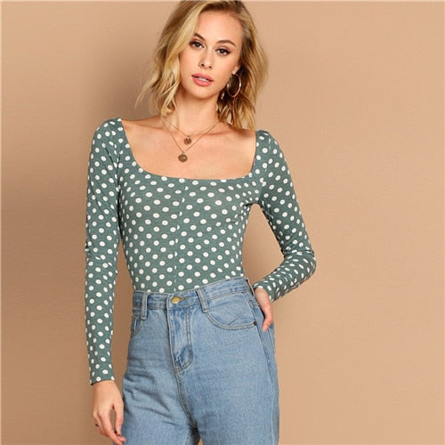 White Polka Dot T-Shirt