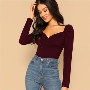 Sweetheart Neck Blouse