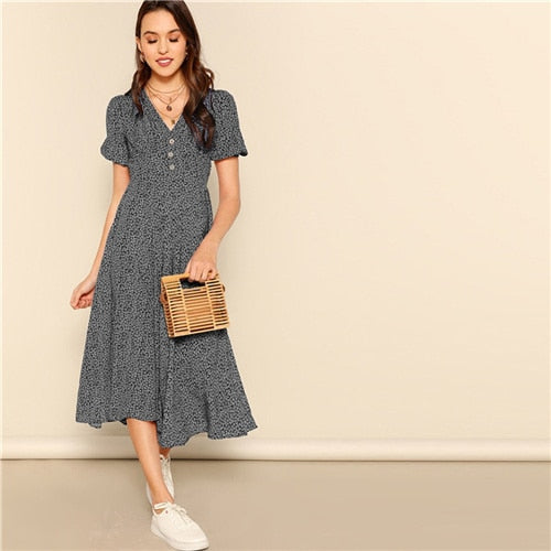 Button Front Dress